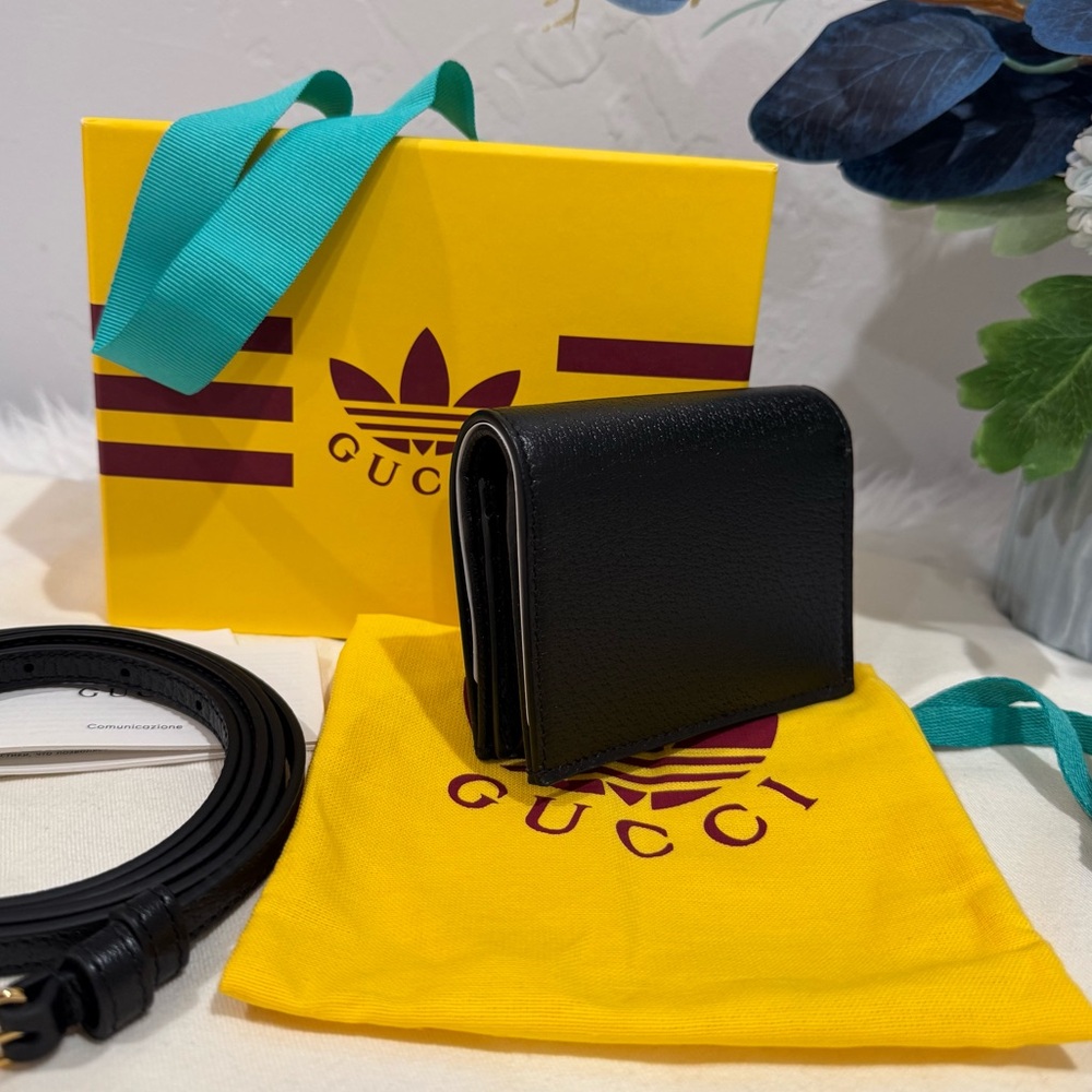 NEW✨GUCCI x ADIDAS 1955 Horsebit Wallet / Crossbody Mini Bag - Picture 7 of 16